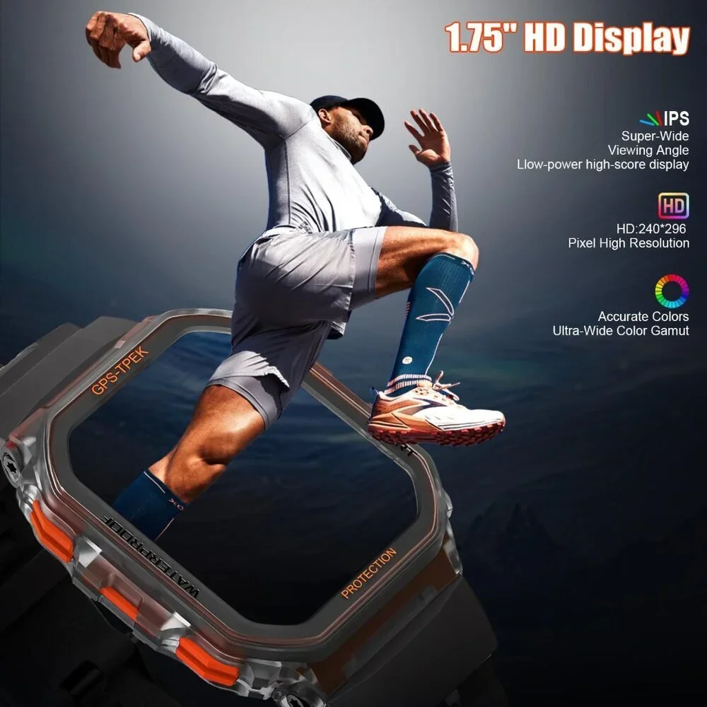 Smart Watches for Men - Military Smart Watch for Men, Fitness Watch Waterproof I